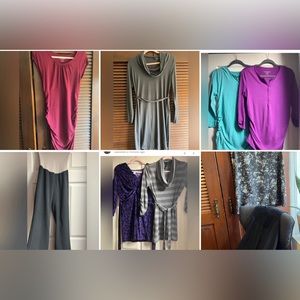 14 item lot Maternity Bundle dresses pants jeans sweaters shirts Motherhood S